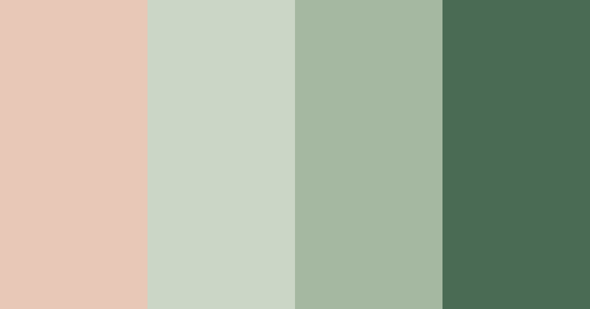 Download blushing verdant bliss color palette PNG image (landscape)