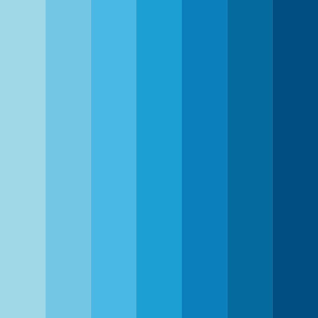 Download blue ocean shades color palette PNG image (square)