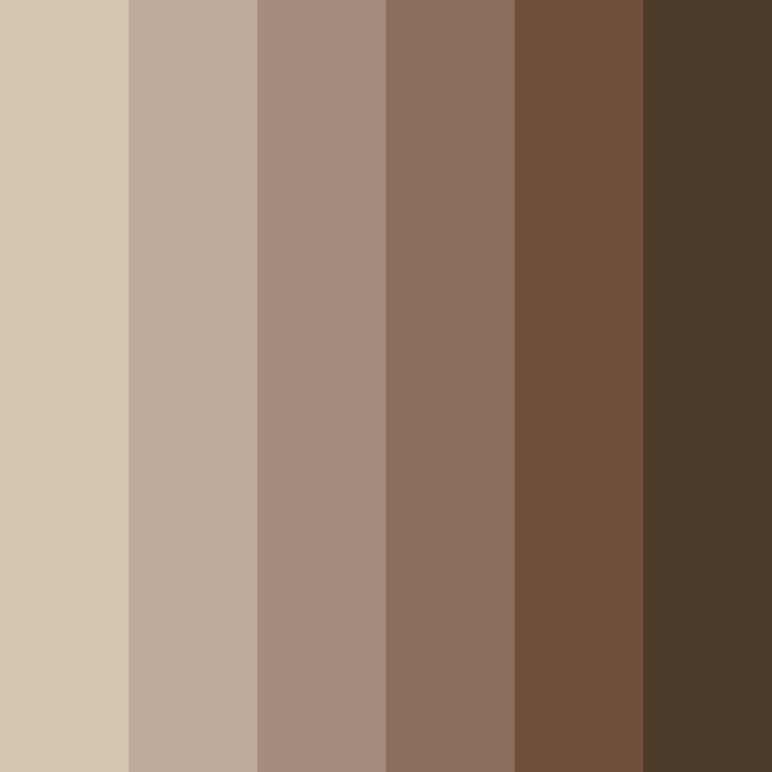 Download muted brown shades color palette PNG image (square)