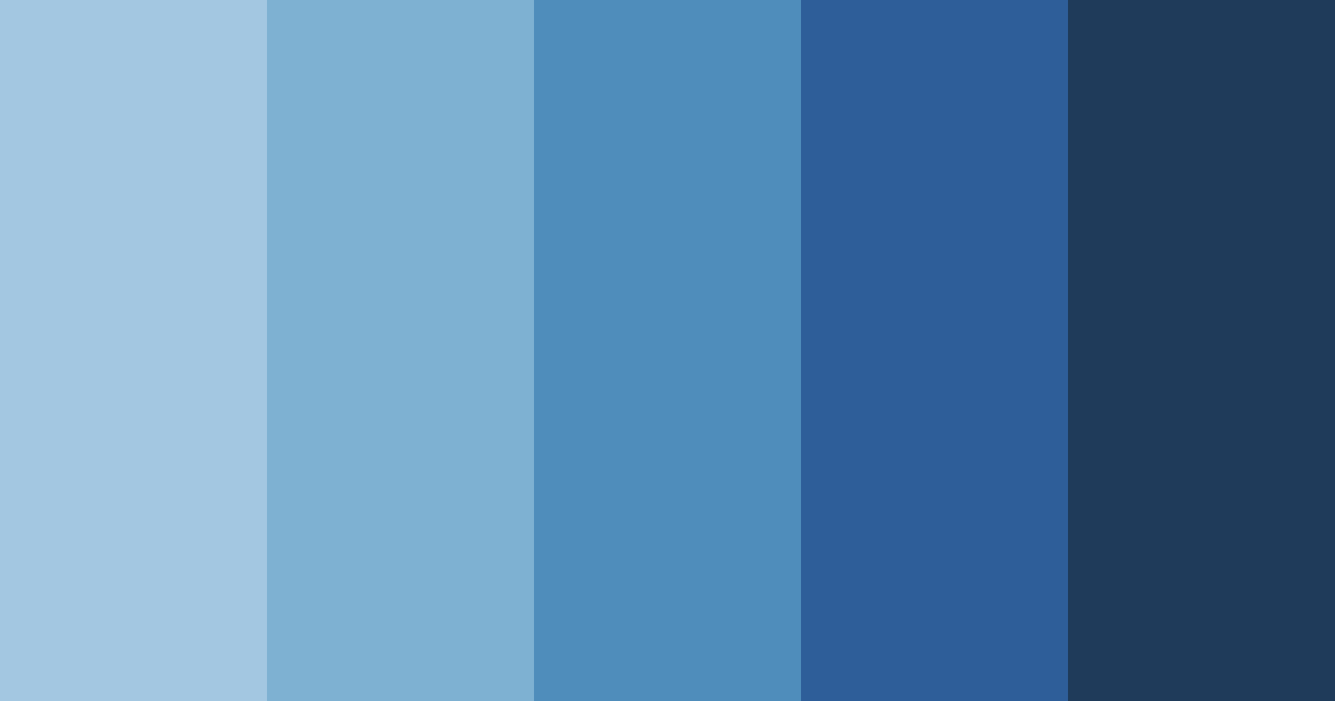 Download shades of blue color palette PNG image (landscape)