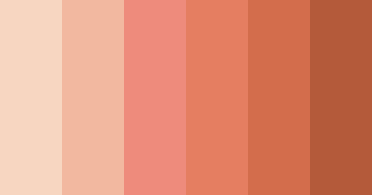 Download muted peach shades color palette PNG image (landscape)