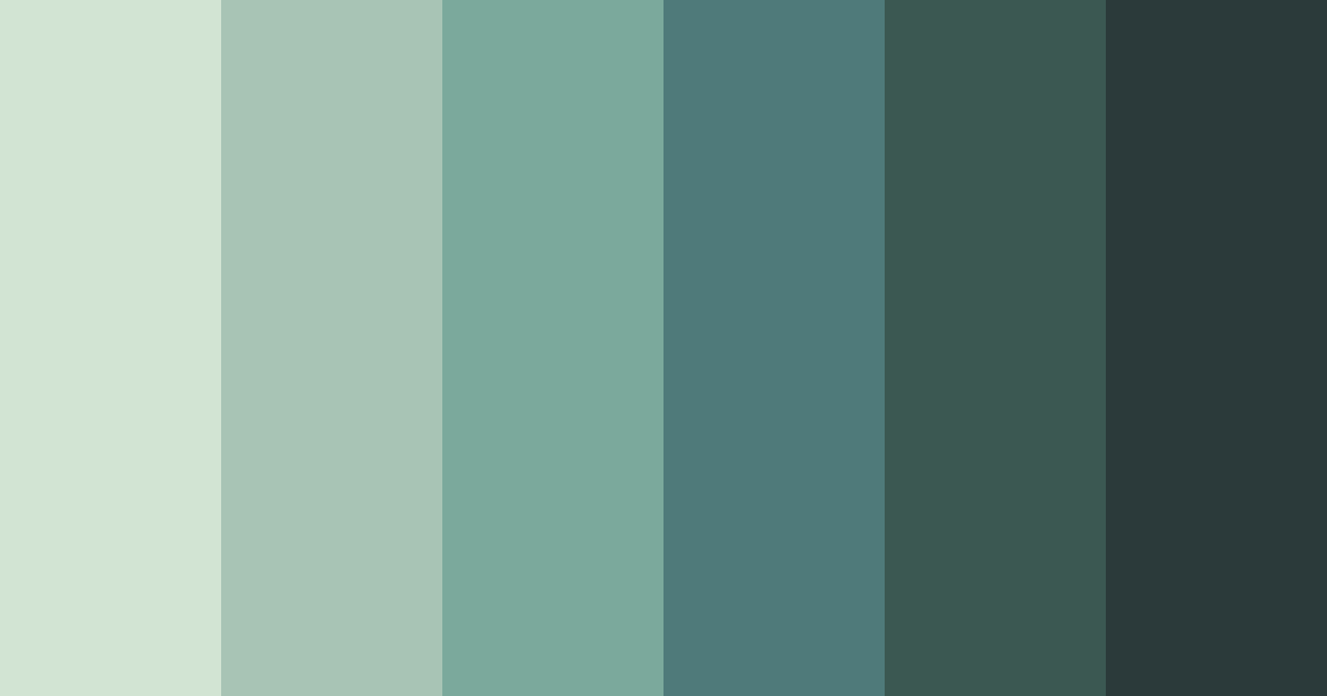 Download shades of sage green color palette PNG image (landscape)