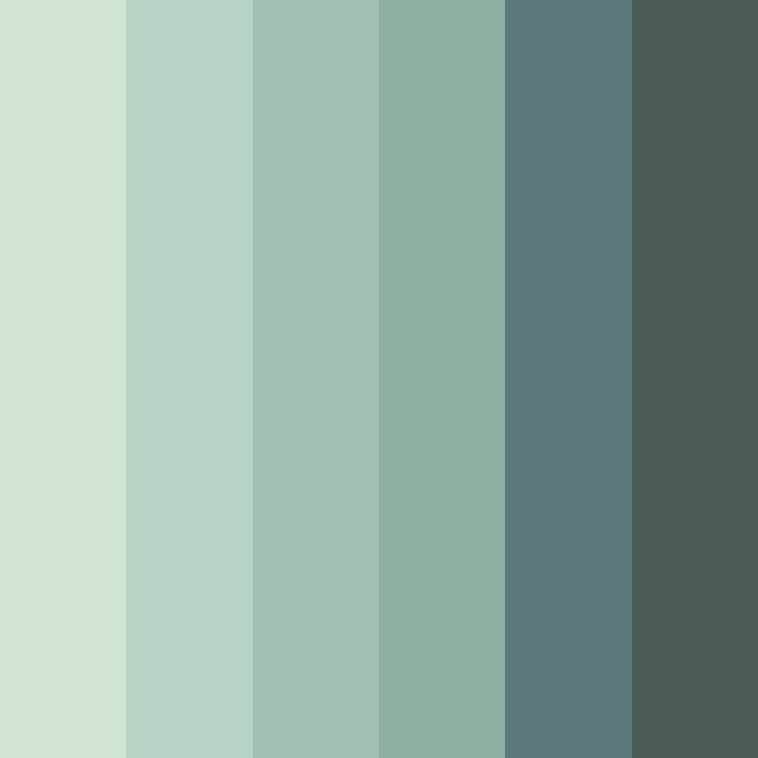Download whispering grove color palette PNG image (square)