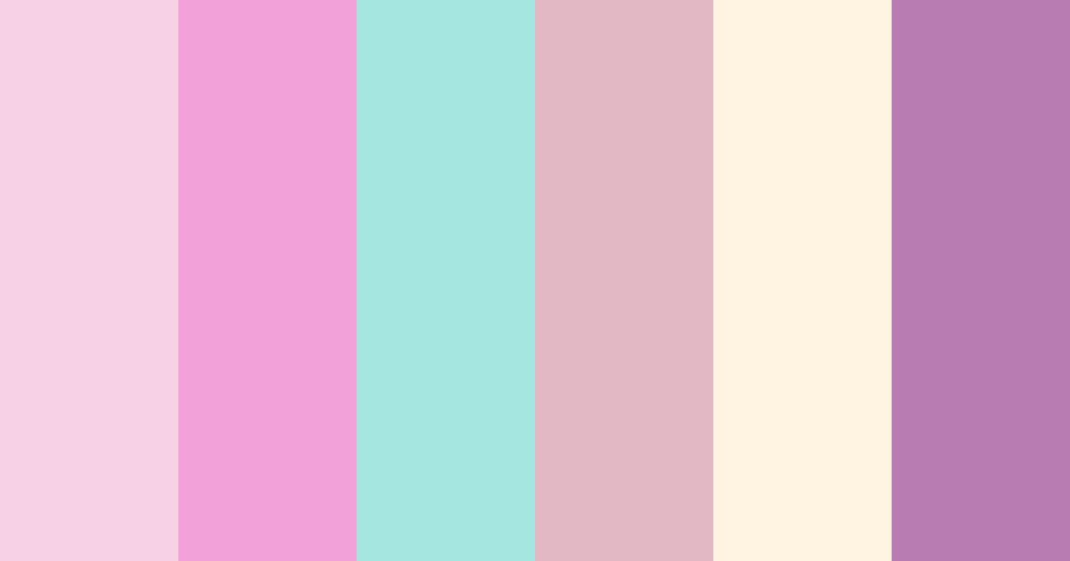 Download cotton candy dreams color palette PNG image (landscape)