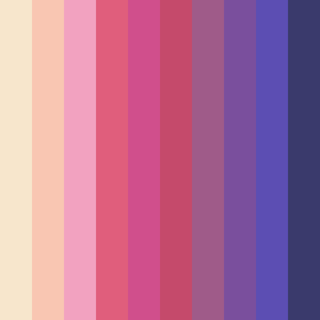Download dreamy rainbow whispers color palette PNG image (square)