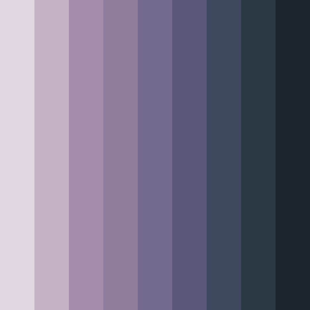 Download whispers of twilight color palette PNG image (square)