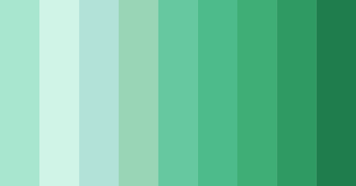 Download emerald serenity color palette PNG image (landscape)