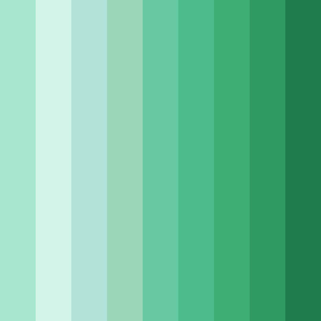 Download emerald serenity color palette PNG image (square)