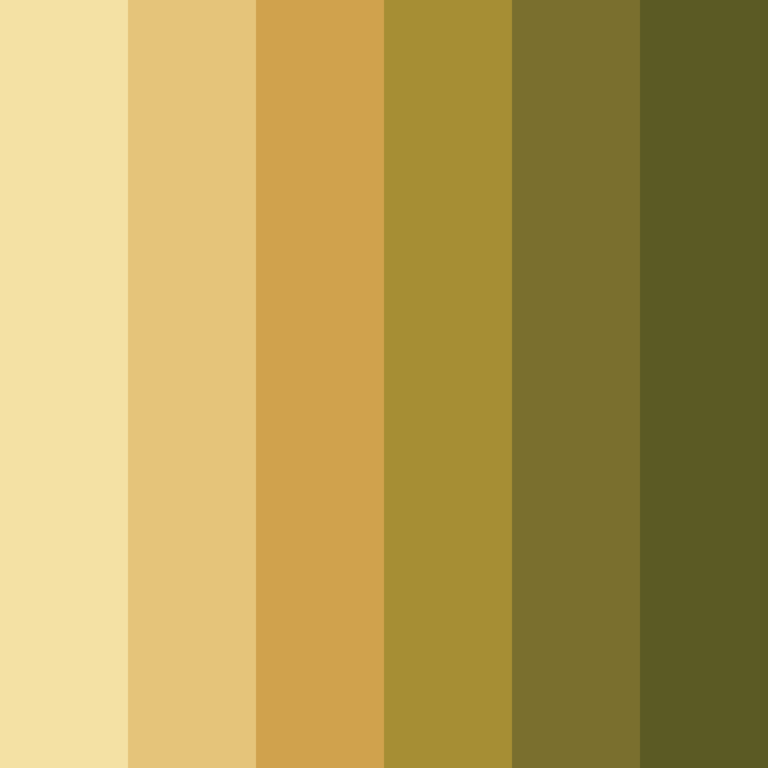 Download muted yellow shades color palette PNG image (square)