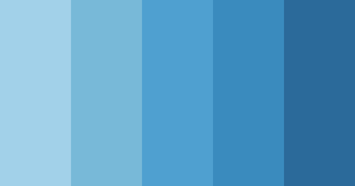 Download shades of blue color palette PNG image (landscape)