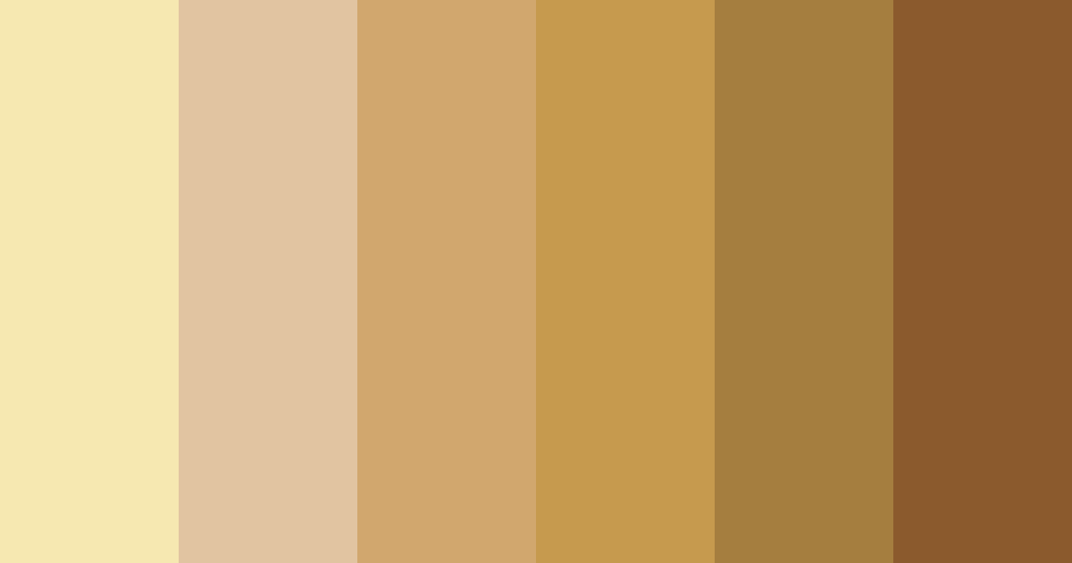 Download golden cream dream color palette PNG image (landscape)