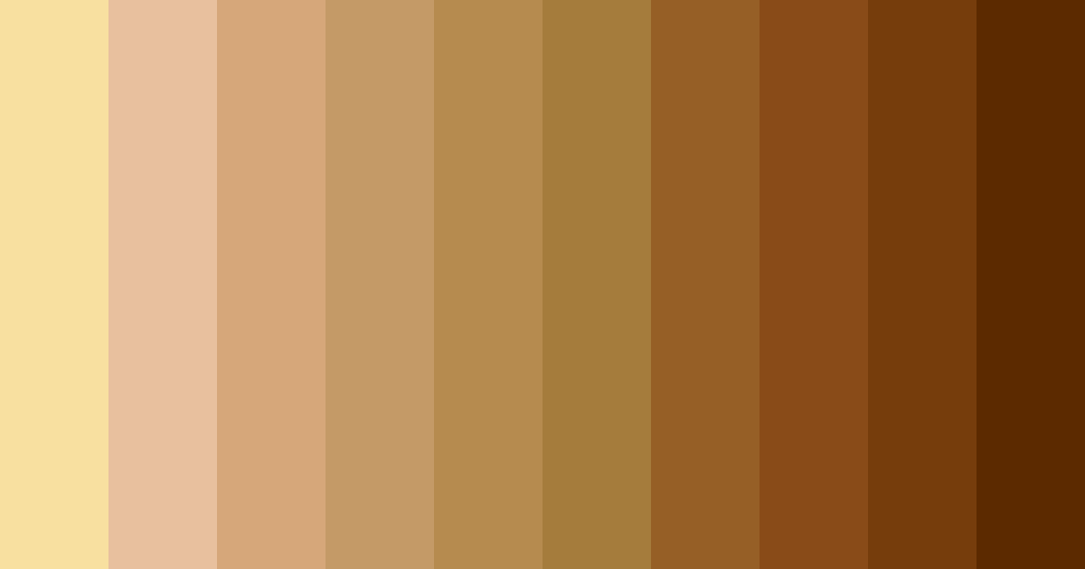 Download golden shades color palette PNG image (landscape)