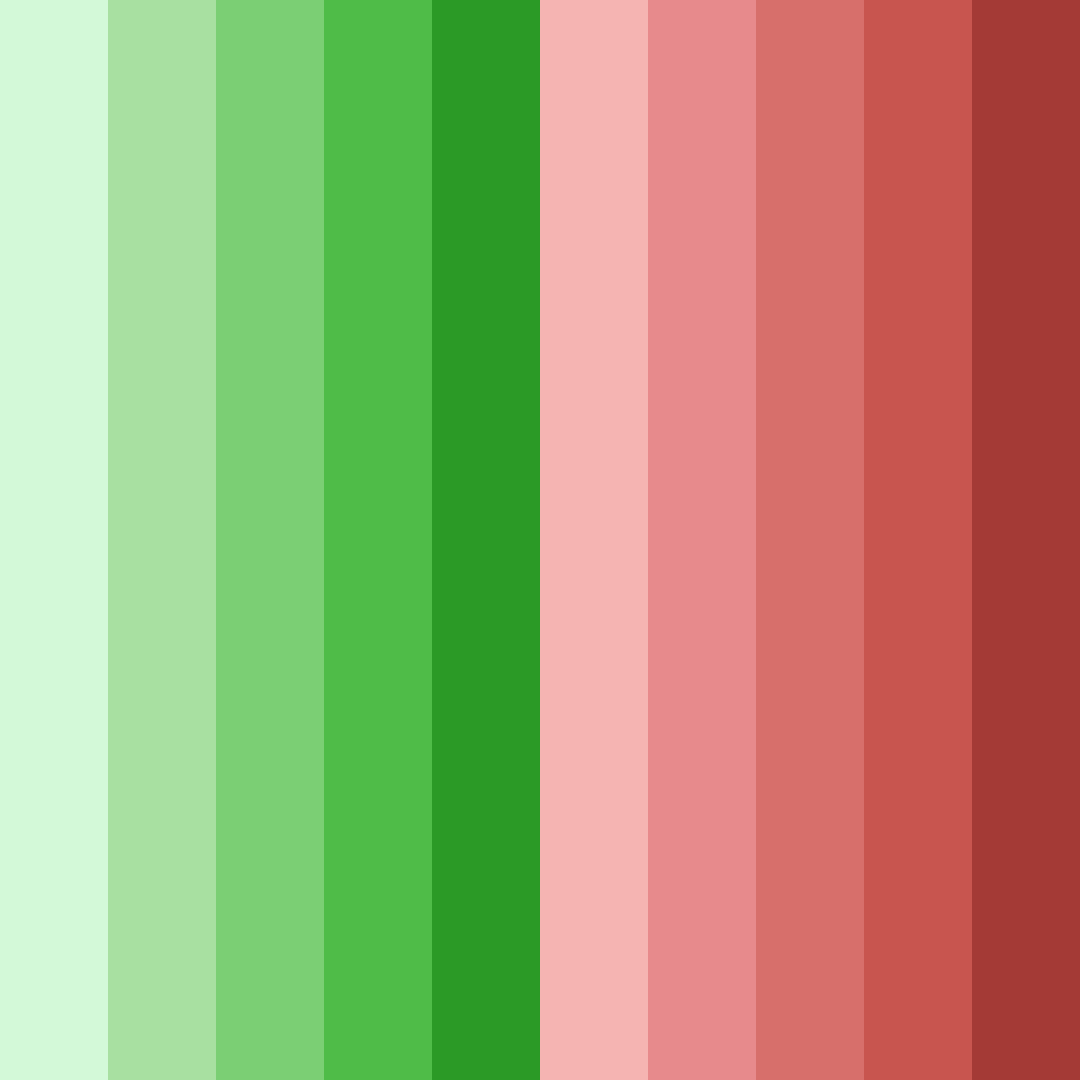 Download green and red harmony color palette PNG image (square)