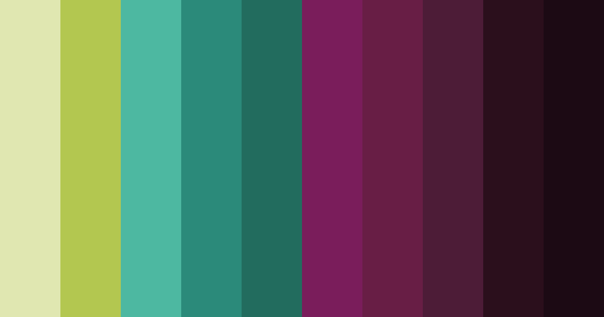 Download emerald teal dream color palette PNG image (landscape)