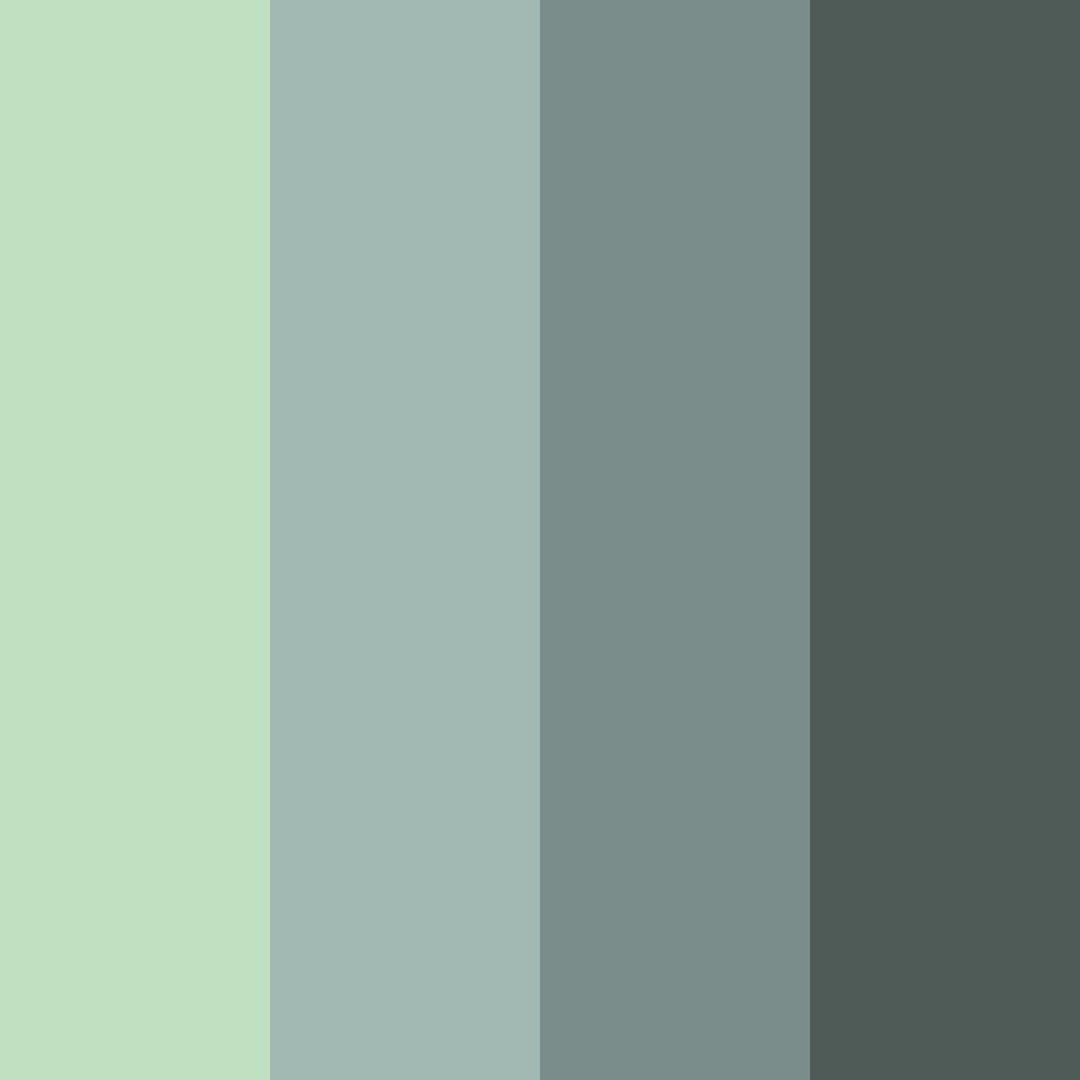 Download whispering greens color palette PNG image (square)