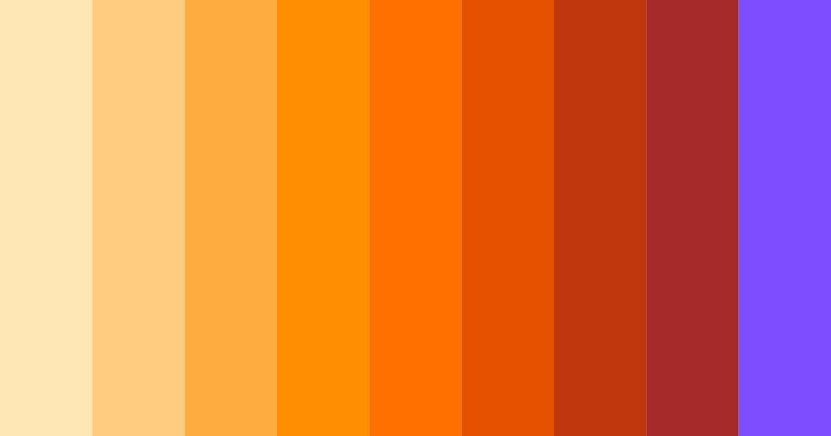 Download autumn ember glow color palette PNG image (landscape)