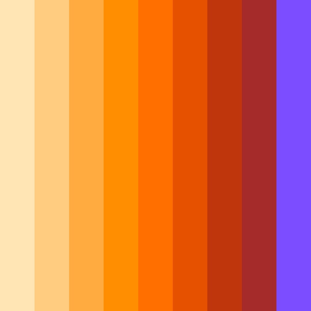 Download autumn ember glow color palette PNG image (square)