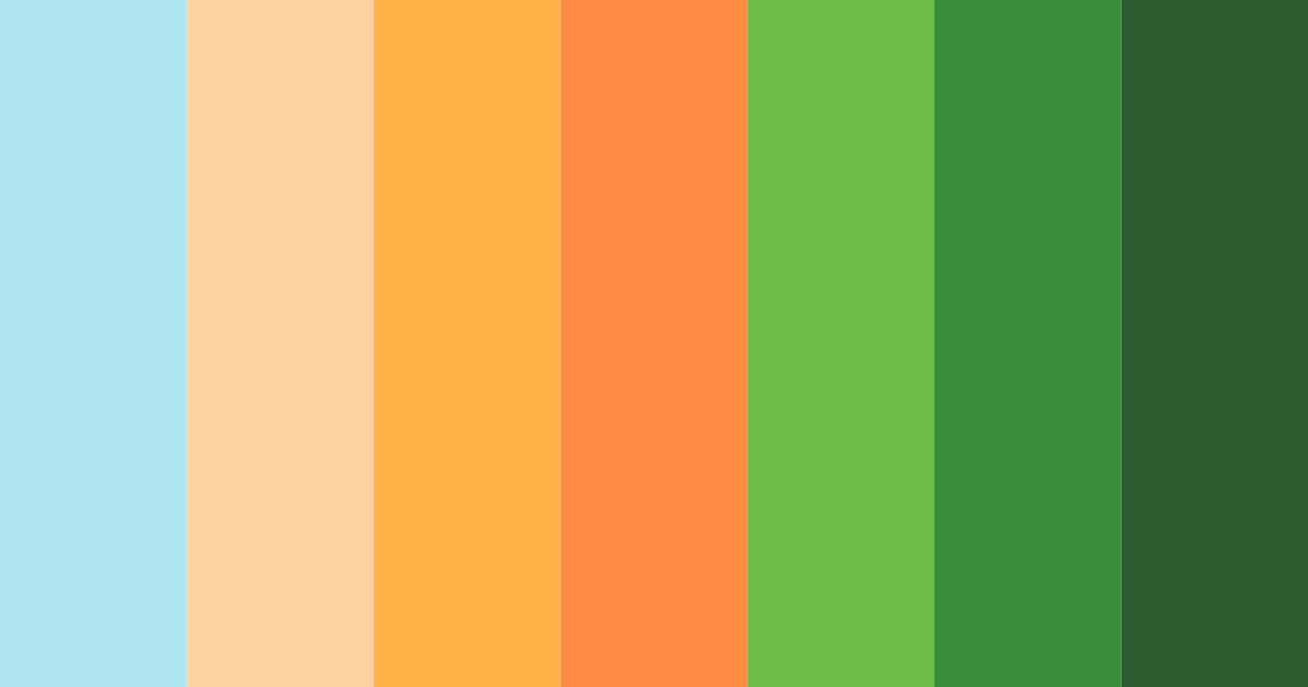 Download tropical sunrise color palette PNG image (landscape)