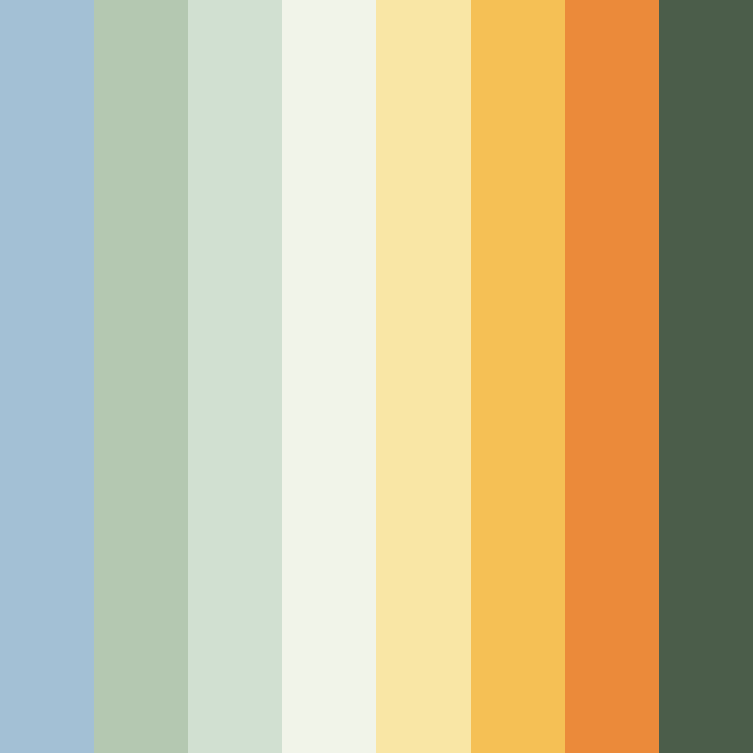 Download shades of blue and green color palette PNG image (square)