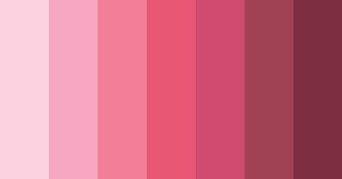 Download shades of powder pink color palette PNG image (landscape)