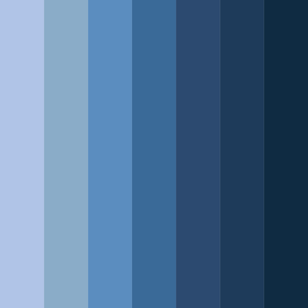 Download midnight blue shades color palette PNG image (square)