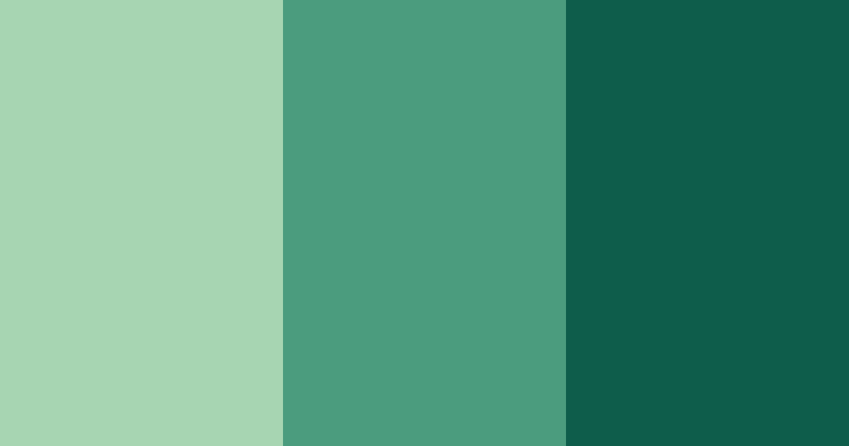 Download deep emerald shades color palette PNG image (landscape)