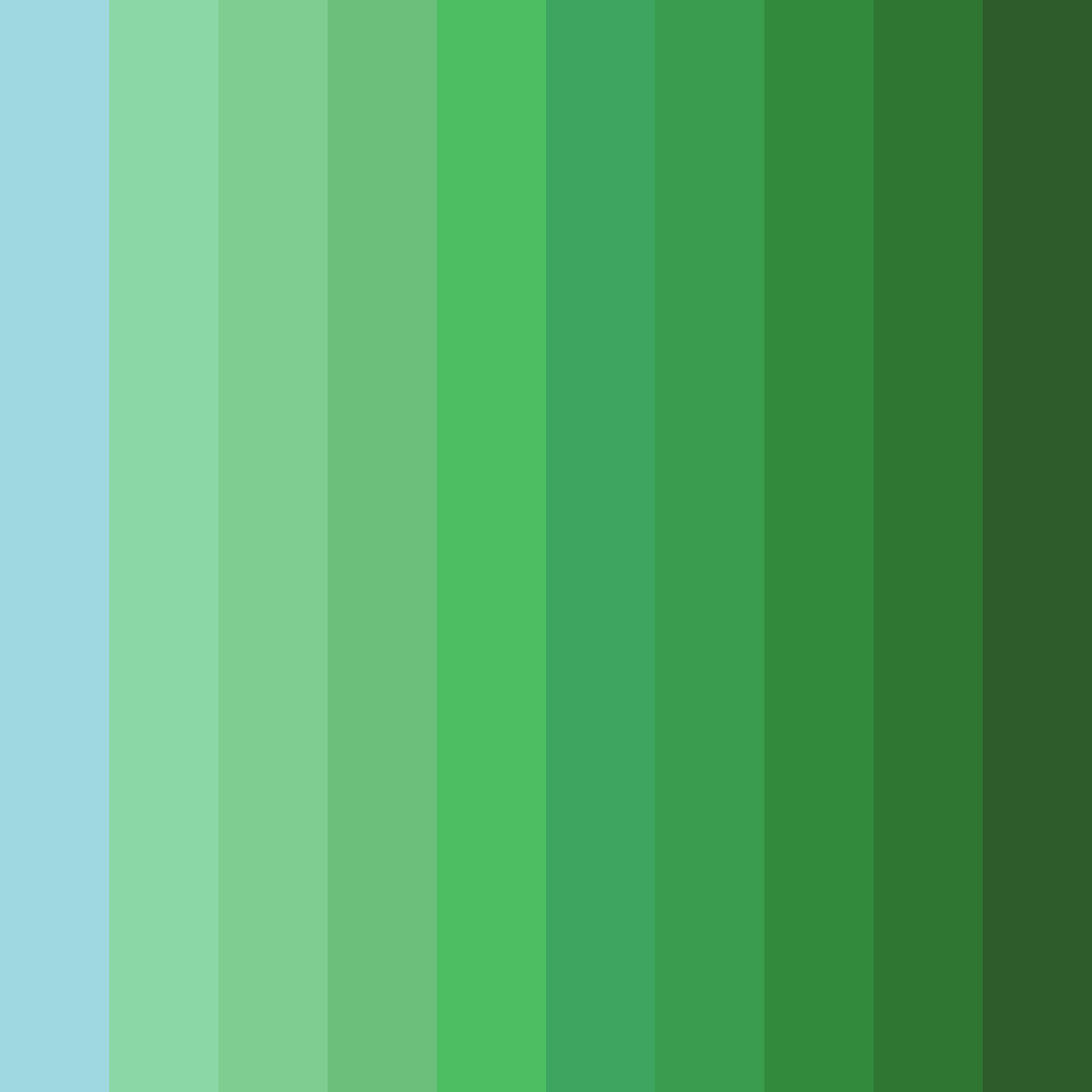 Download emerald tide color palette PNG image (square)