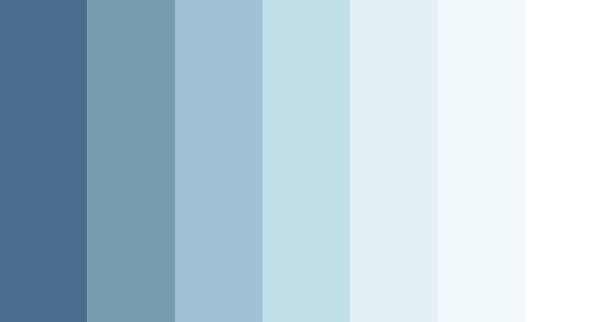 Download shades of blue color palette PNG image (landscape)