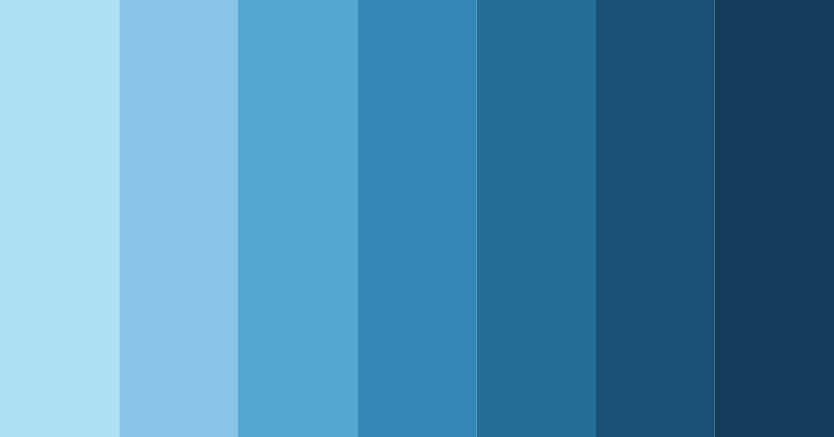 Download blue shades color palette PNG image (landscape)