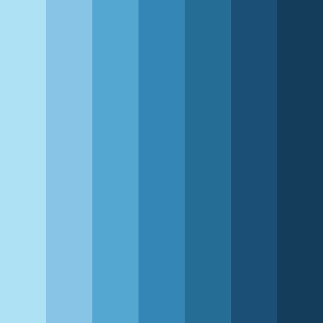 Download blue shades color palette PNG image (square)