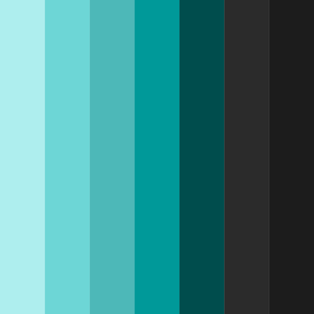 Download teal & charcoal serenity color palette PNG image (square)