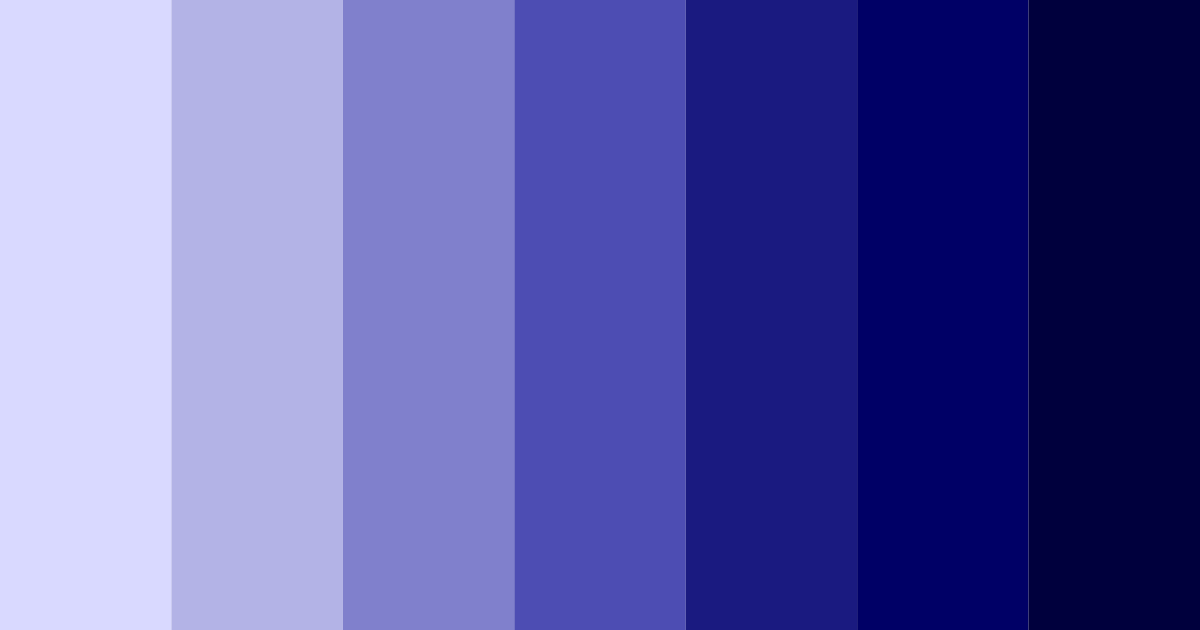 Download shades of blue color palette PNG image (landscape)