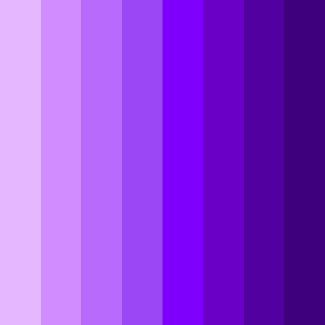 Download shades of purple color palette PNG image (square)