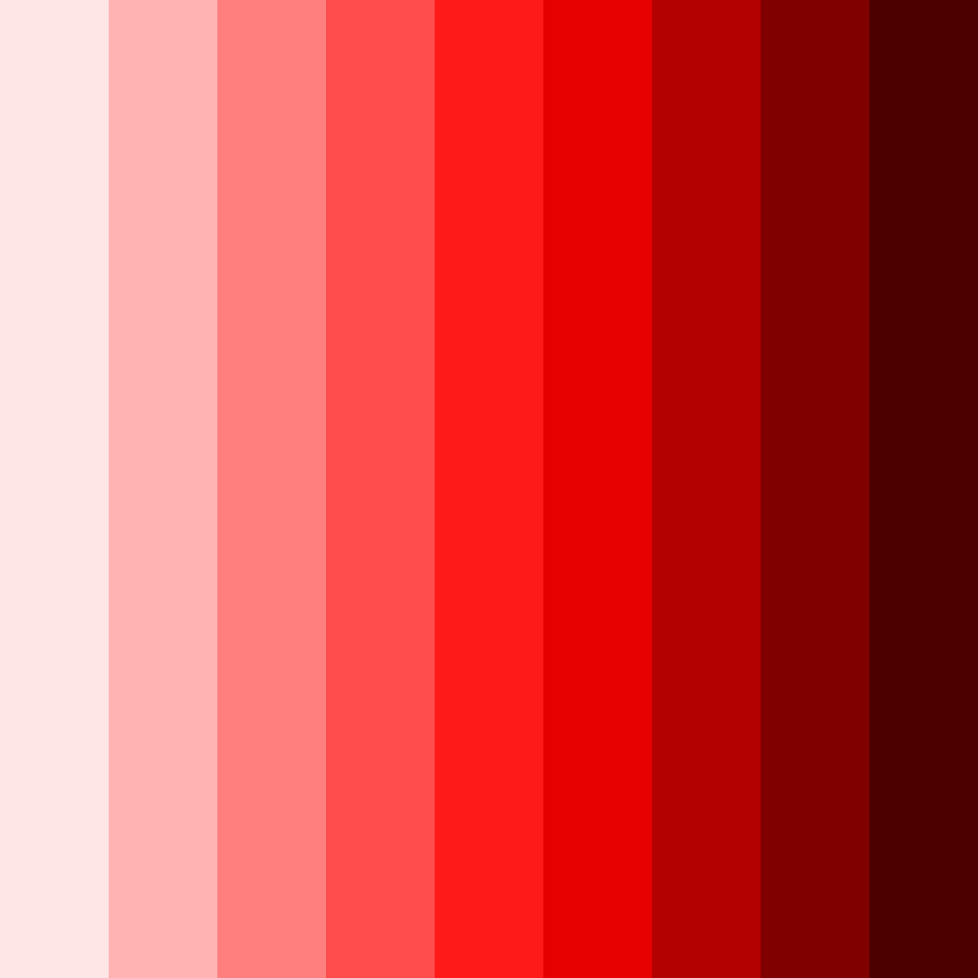 Download red rose shades color palette PNG image (square)
