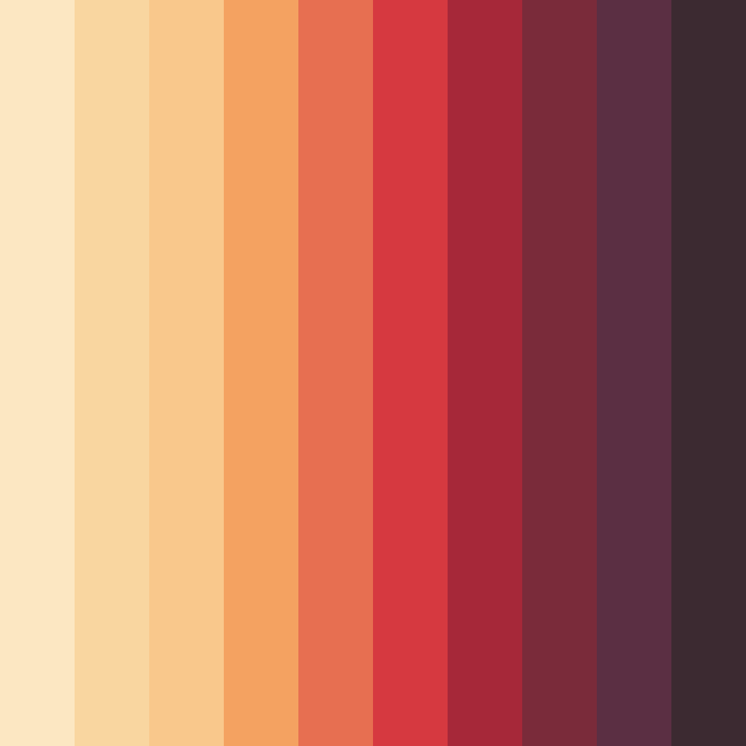 Download warm red color palette PNG image (square)