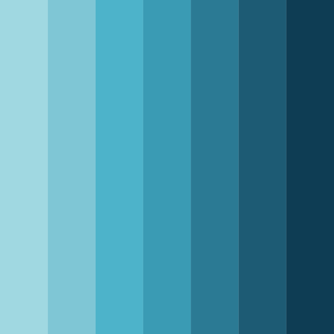 Download shades of blue cyan color palette PNG image (square)