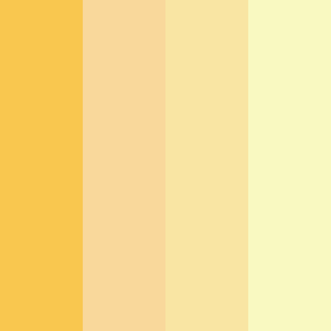 Download yellow sunshine color palette PNG image (square)