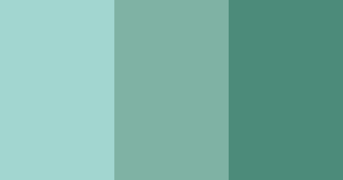 Download teal shades color palette PNG image (landscape)