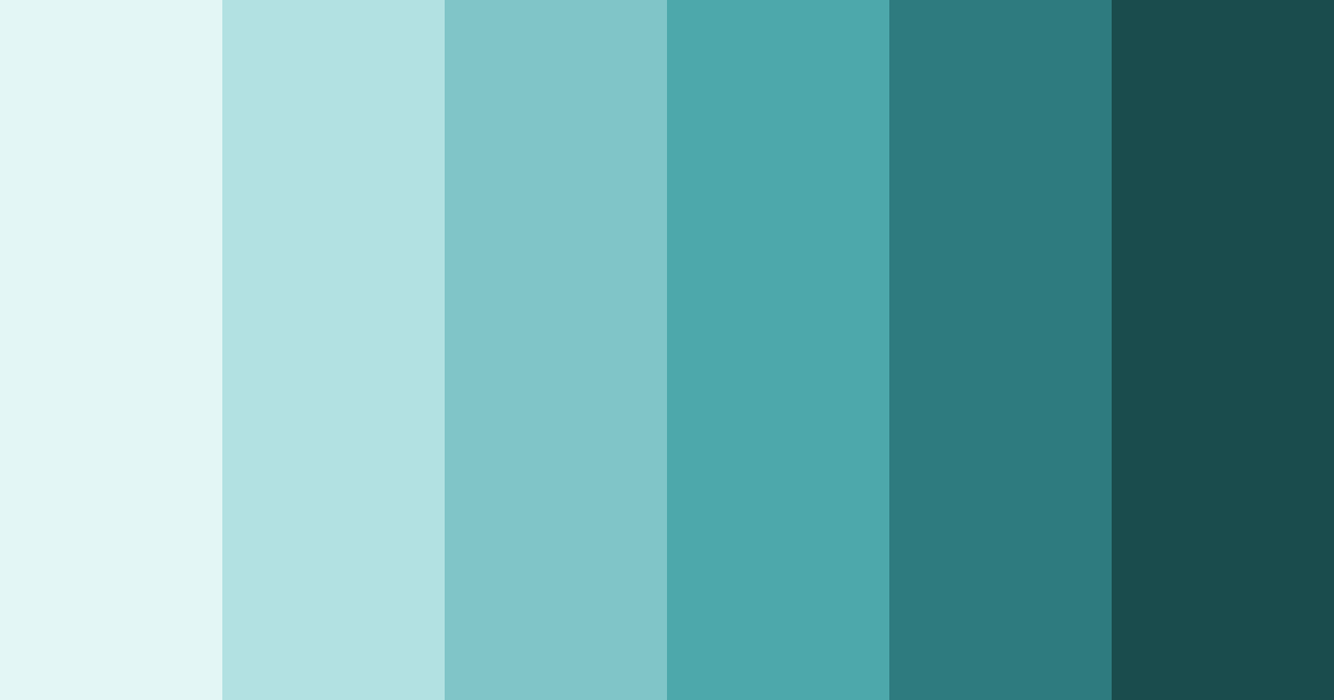 Download teal serenity color palette PNG image (landscape)