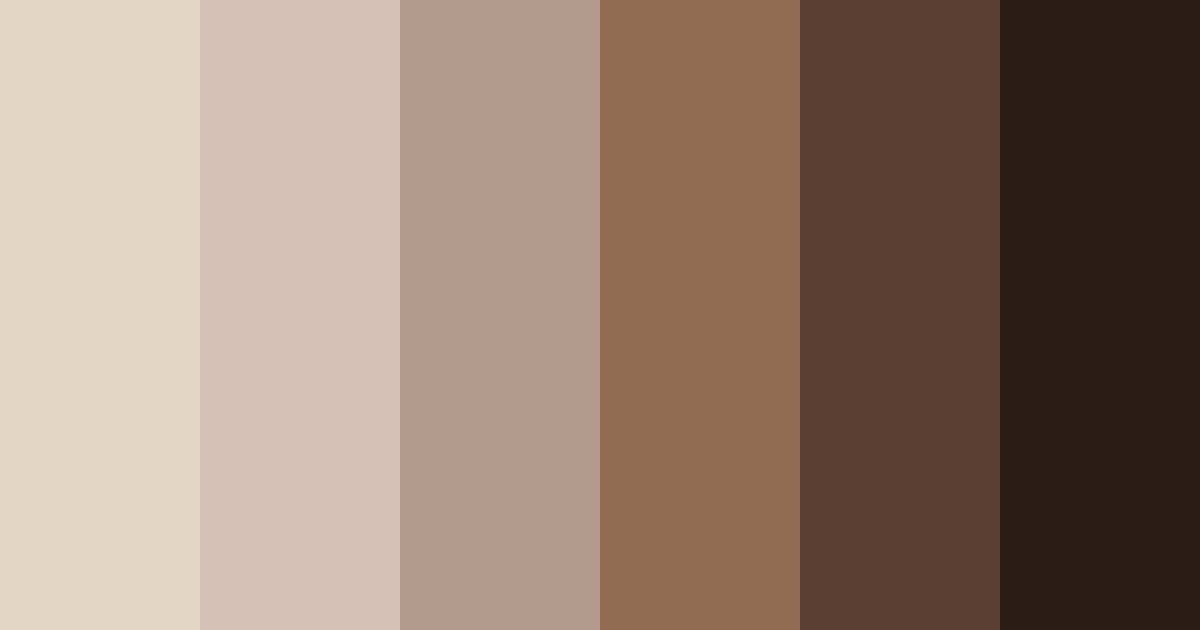 Download shades of brown color palette PNG image (landscape)