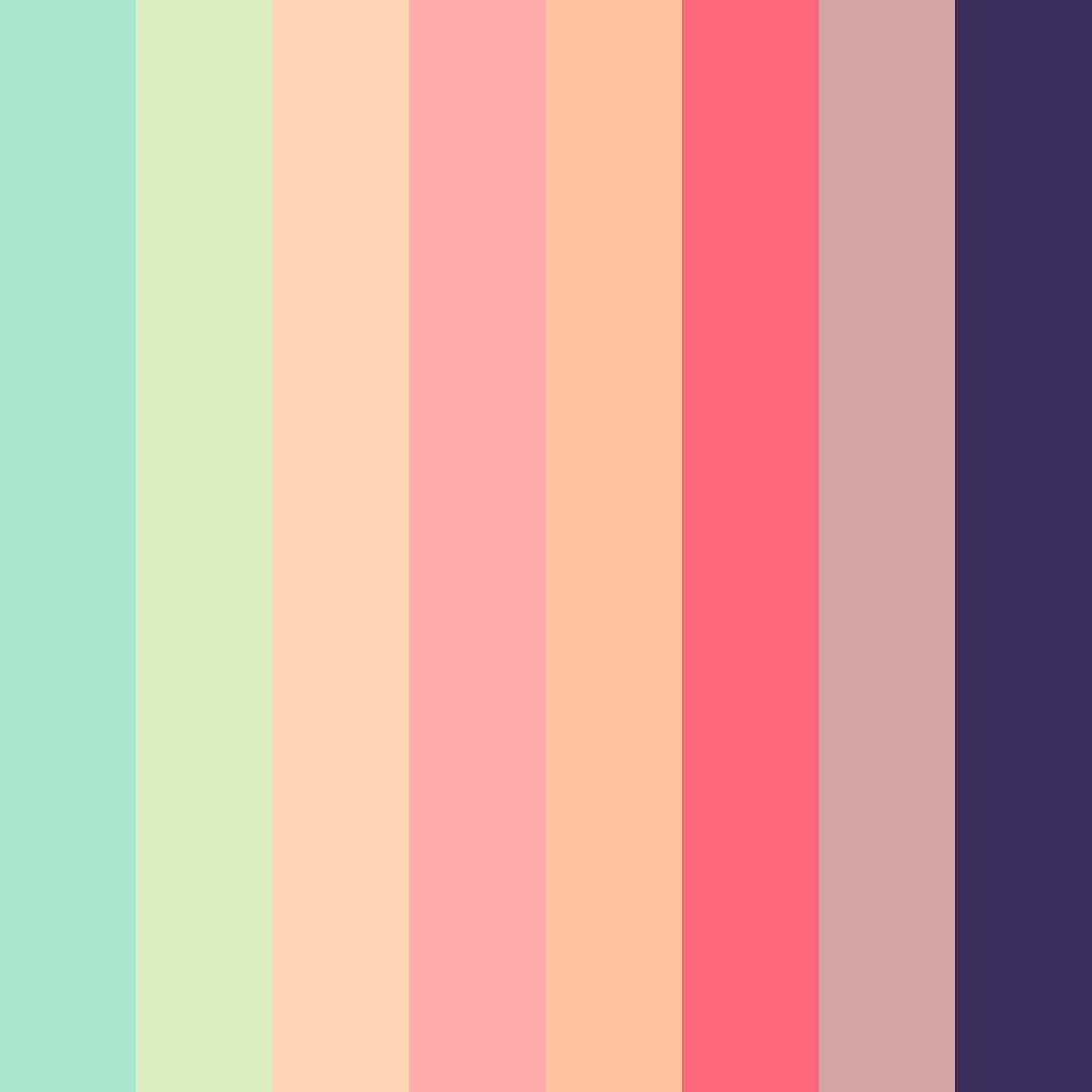 Download vibrant harmony color palette PNG image (square)