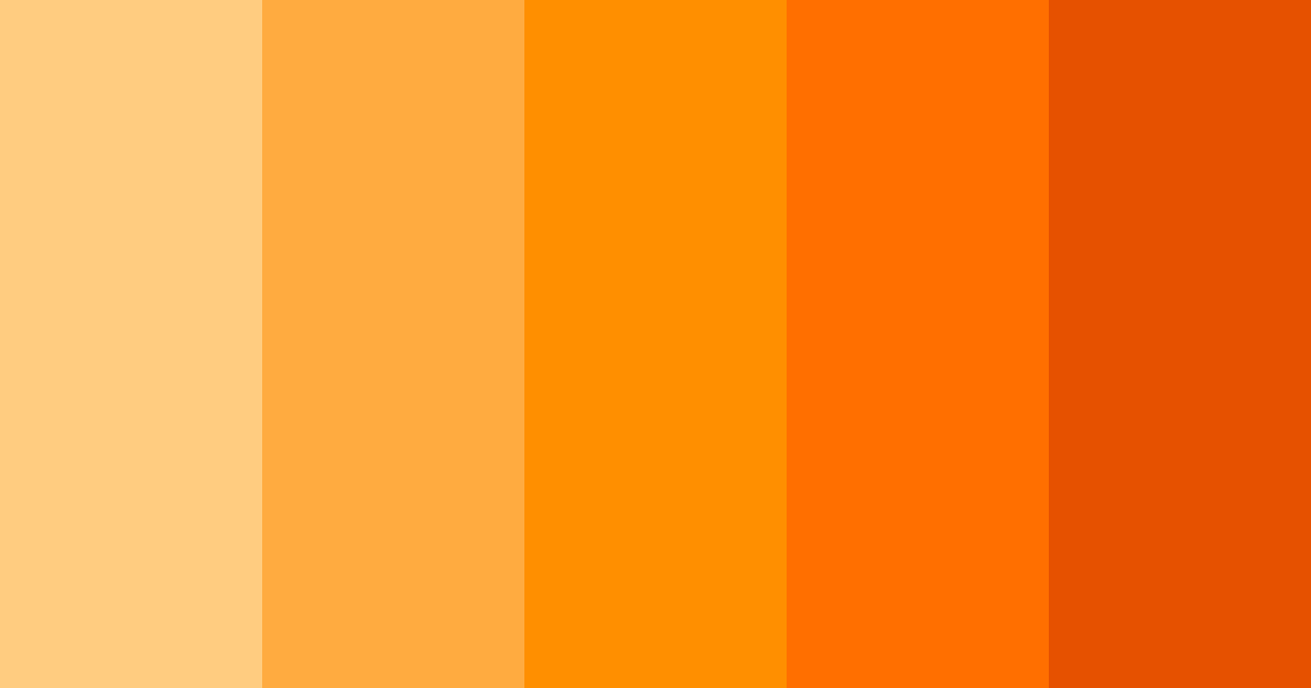 Download bright orange color palette PNG image (landscape)
