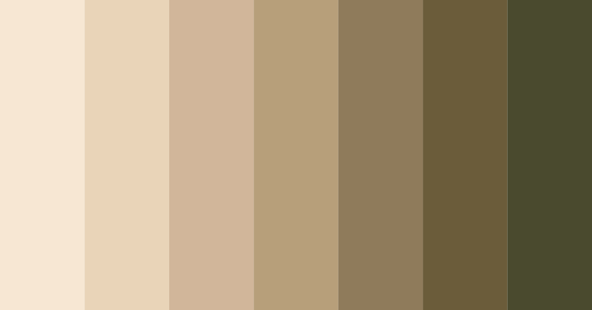 Download beige shades color palette PNG image (landscape)