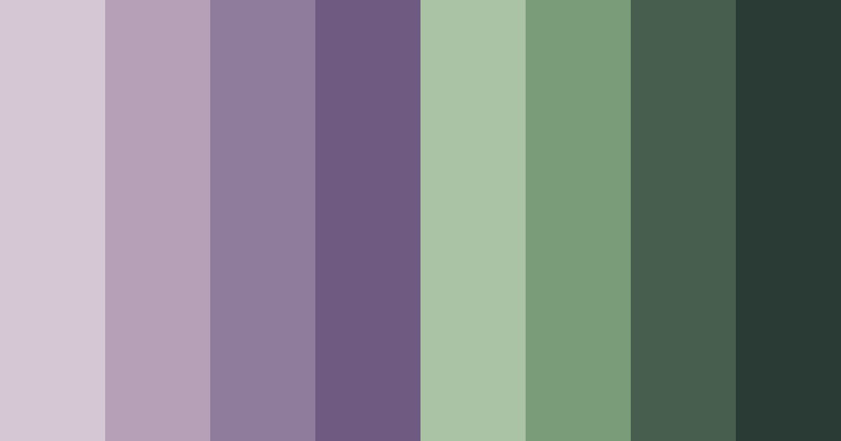 Download dusty purple greens color palette PNG image (landscape)