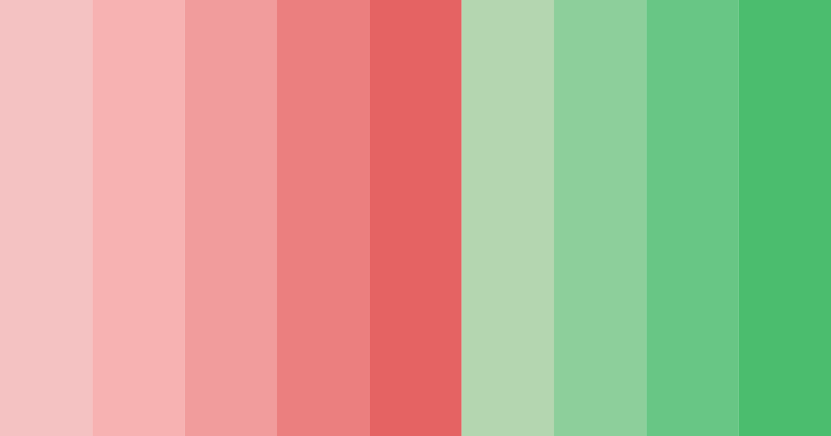 Download red and green fanfare color palette PNG image (landscape)