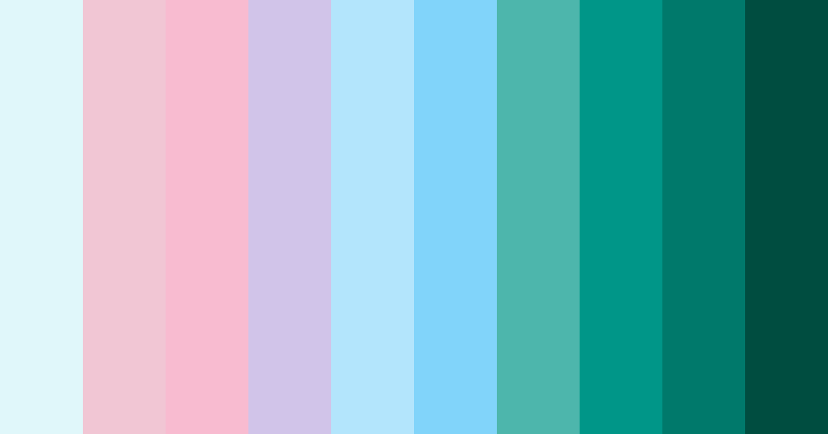 Download shades of blue and pink color palette PNG image (landscape)