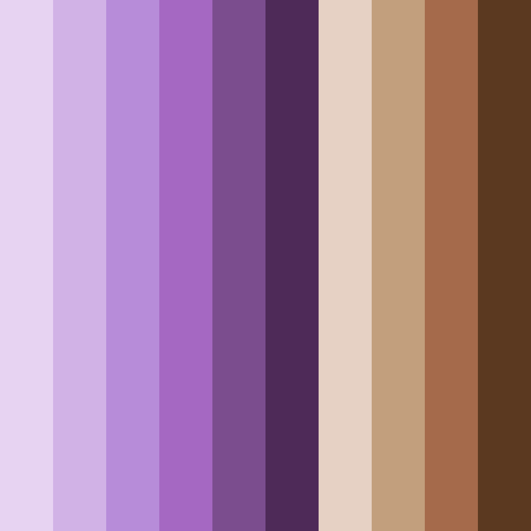 Download whimsical twilight color palette PNG image (square)
