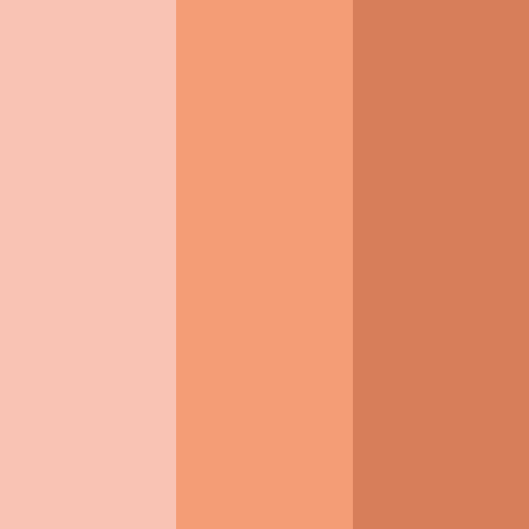 Download peachy shades color palette PNG image (square)