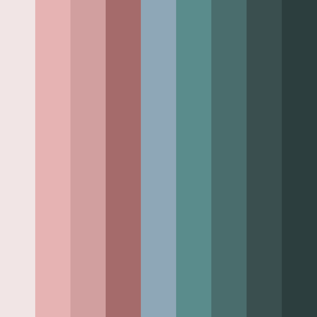 Download blush and evergreen harmony color palette PNG image (square)