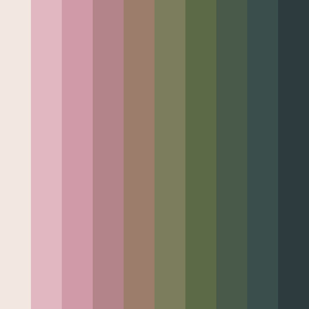 Download whispering blossom greens color palette PNG image (square)